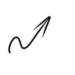 Arrow hand drawn doodle element