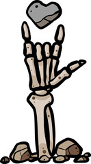 hand skeleton gesture love from grave halloween
