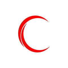 Flat Moon Icon. Night symbol. Vector illustration.