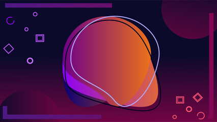 Orange placeholder copy space over geometric abstract background