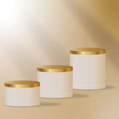 Premium Color Vector Podium background 