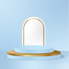 Premium Color Vector Podium background 
