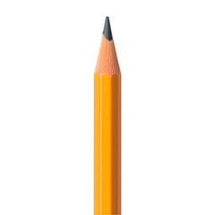 pencil isolated, single sharpened pencil