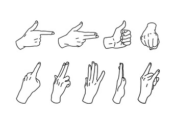 ハンドサインのコレクション３、リアルタッチ