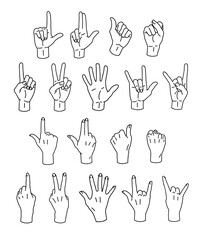 ハンドサインのコレクション２、リアルタッチ