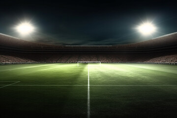 Fototapeta premium Soccer stadium field soccer background