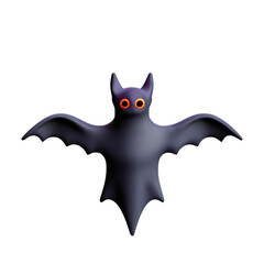 Obraz premium ghost bat in halloween theme, 3d plastic style - generative ai.