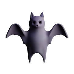 Obraz premium ghost bat in halloween theme, 3d plastic style - generative ai.