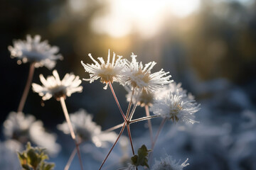 Sunlit Summer snowflakes flowers