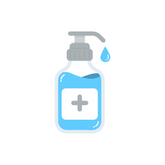 Bottle of Hand Sanitizer Alcohol gel, Vector icon element.