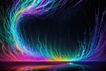 Fototapeta Unión Elemental: El Flujo Energético Cósmico en Prana, Qi Gong y los Siete Colores de la Tierra - Generative AI 8 obraz