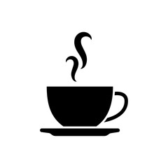 Vector element of a Cup of Coffee, Glyph icon.