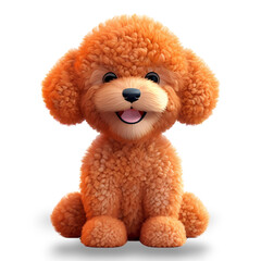 Cute Brown Dog 3D, Generative AI
