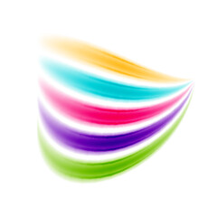 A vibrant and playful design featuring rainbow-color lines arranged in a dynamic composition, perfect for adding a pop of color to any project