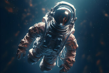 Fototapeta premium an astronaut floating through space - generative ai