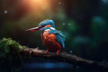 Kingfisher Bird in its Natural Habitat
