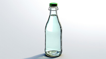 Transparent water bottle, environmental and water protection, drinking is good for your health