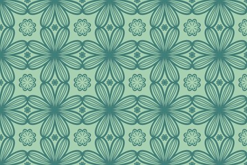 Cute Line flower background and pattern