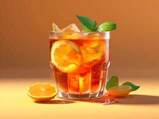 Fresh Ice Tea Beverage AI Generated