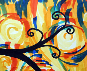 Art Drawing Abstract Copic marker Modern geometric shapes