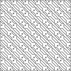 Black and white abstract vector image. Stylish texture with figures from lines for web page, textures, card, poster, fabric, textile. Monochrome graphic repeating design. Monochrome pattern.