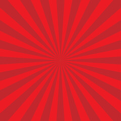 赤のサンバースト(集中線)正方形