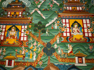 Interior of Bhutanese Buddhist temple