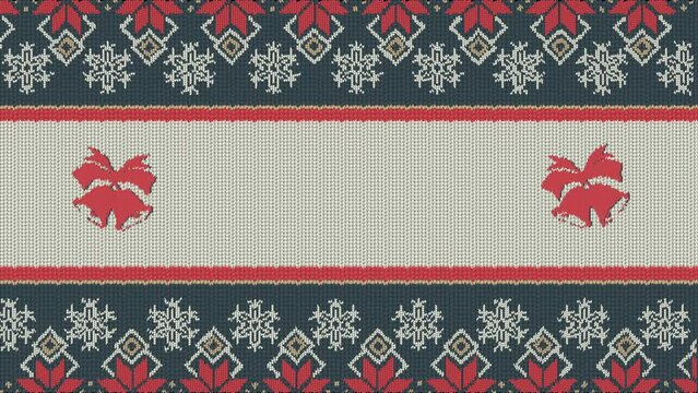 Cute Christmas Knitting Style Background