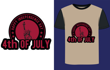 4th of July T-shirt design and U S A