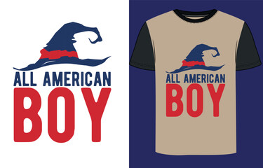 4th of July T-shirt design and U S A