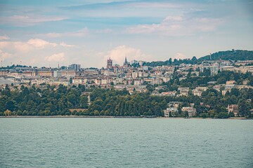 Obraz premium panorama of beautiful big town 
