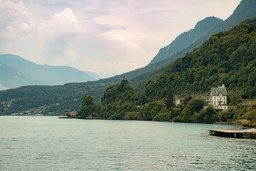 blue lake in the mountains