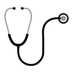 Stethoscope icon vector, medical stethoscope sign icon isolated on white background.
