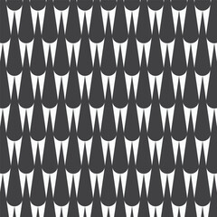 Vector pattern, repeating mid-century modern style retro texture on black and white. Pattern is clean for fabric, wallpaper, printing. Pattern is on swatches panel