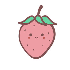 Cute Kawaii Fruit Character Plant Cartoon Sticker