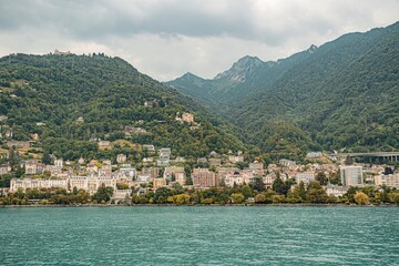 village on the coast of island
