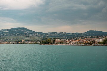 Obraz premium view of the city of lausanne