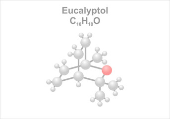Simplified scheme of the eucalyptol molecule.