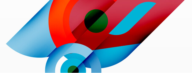 Obraz premium Rings and circles geometric abstract background for wallpaper, banner, backdrop