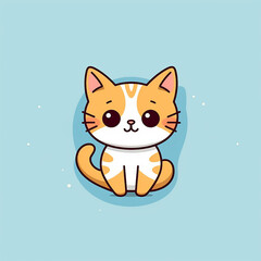 cartoon cute little cat