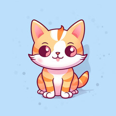 cartoon cute little cat
