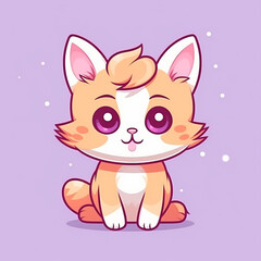 cartoon cute little cat