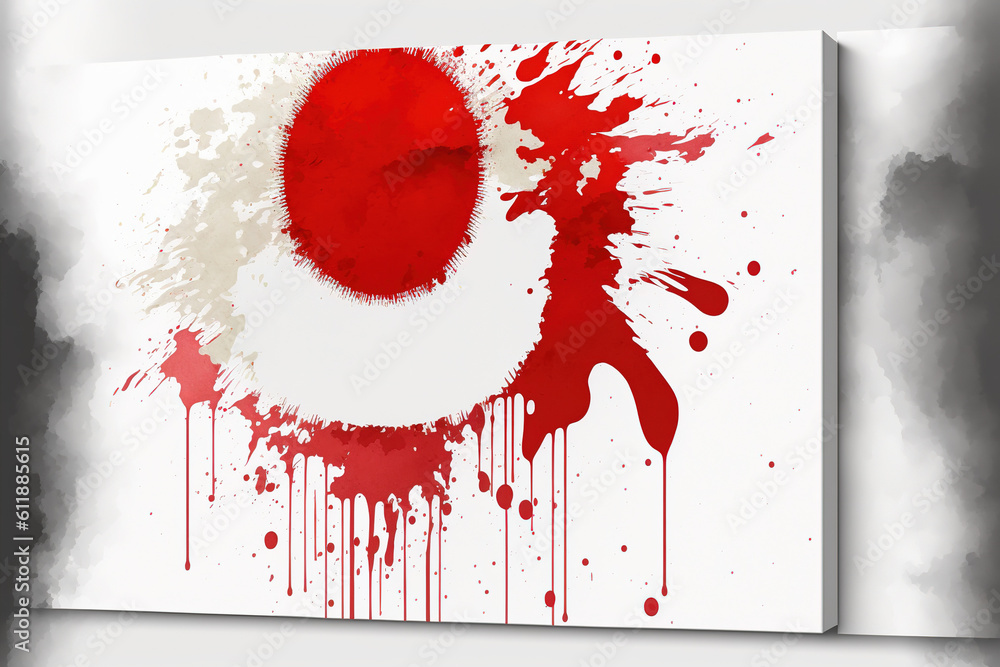 Poster Image of watercolor splash and explosion abstract art . Admirable Generative AI image .