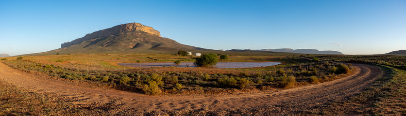 Rural scene showing Maskam Mountain near Vanrhgynsdorp. Western Cape. South Africa