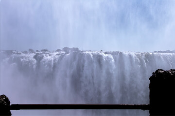 African landscape with a waterfall