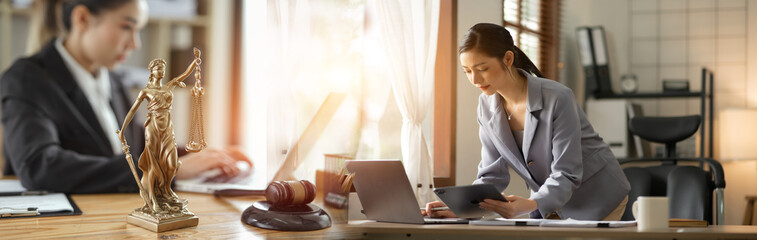 Lawyers having  Concepts of  Legal services at the law office