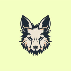 Minimalist dog logo in vector.