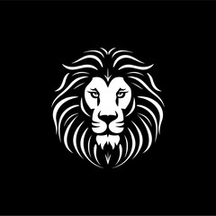 Obraz na płótnie Canvas Minimalist lion head logo in vector.