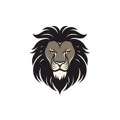 Fototapeta premium Minimalist lion head logo in vector.