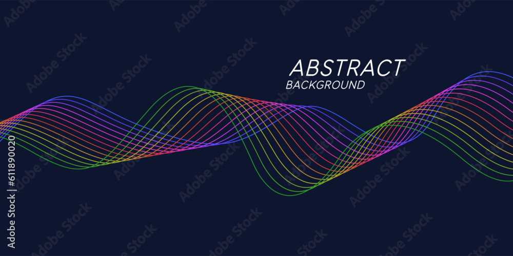 Poster poster with dynamic waves. vector illustration in minimal style. abstract background.